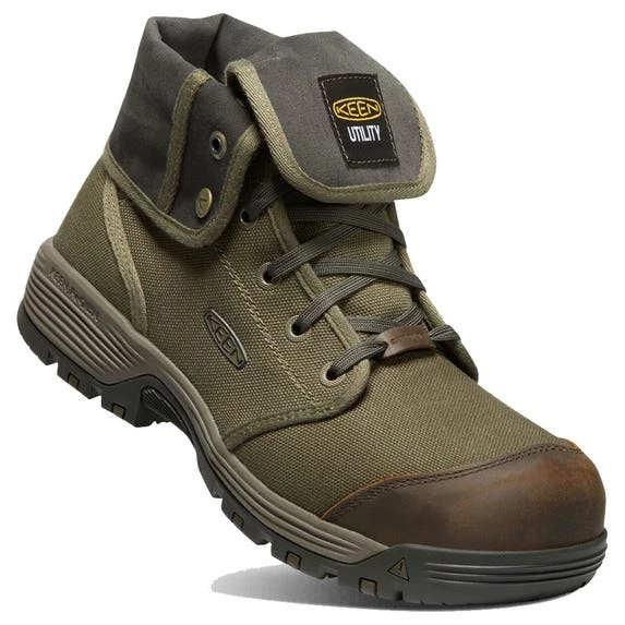 Keen Footwear Keen Men's Roswell Mid 8" Carbon Fiber Toe Military Olive/Black Olive Utility Boots 1026364 2 Keen Footwear Keen Men's Roswell Mid 8" Carbon Fiber Toe Military Olive/Black Olive Utility Boots 1026364 - Image 2