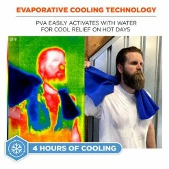 Ergodyne Work Gear Ergodyne Chill-Its 6602 Evaporative Cooling Towel - PVA Blue 12420 -Confined Space Equipment Shop 12420 4 8la76k2dsa3jwckd