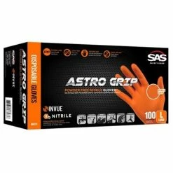 SAS Safety SAS Astro-Grip 8 Mil Disposable Nitrile Gloves Reinforced Scale Grip - (Box Of 100) 66572 -Confined Space Equipment Shop 15442 2 tzyrqcmj2c9nweaf