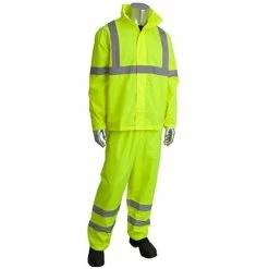 PIP Safety / West Chester PIP Falcon VIZ ANSI Type R Class 3 Two-Piece Rain Suit Set 353-1000LY