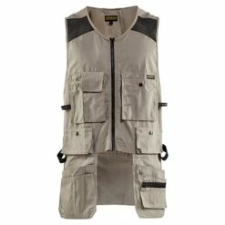 Blaklader Workwear Blaklader Rip-Stop Kangaroo Mesh Vest Cargo Pockets Stone 311513302700