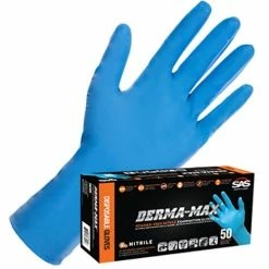 SAS Safety SAS Derma-Max 8 Mil Disposable Nitrile Gloves 12 Long Extra Strength - (Box Of 50) 6606-40 -Confined Space Equipment Shop 21809 wldukm2fwoskpuc2