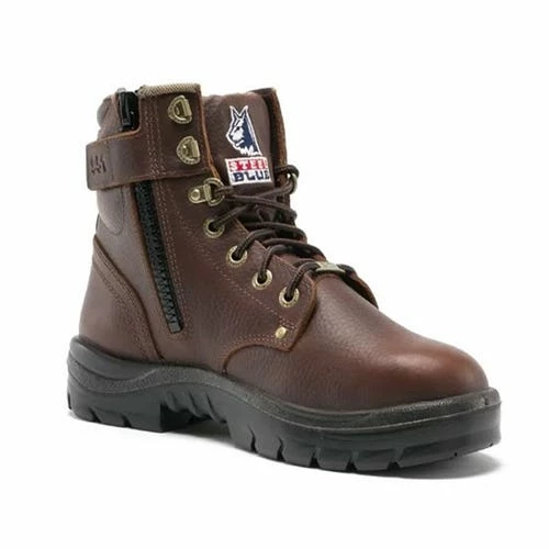 Steel Blue Work Boots Steel Blue Men's Argyle Zip: EH Derby Style Safety Boots W/ Steel Toe Cap - Wide Fit 812951W-OAK 1 Steel Blue Work Boots Steel Blue Men's Argyle Zip: EH Derby Style Safety Boots W/ Steel Toe Cap - Wide Fit 812951W-OAK
