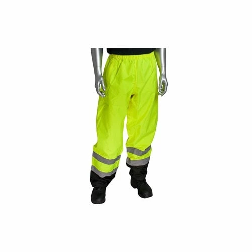 PIP Safety Water Resistant Class E Value Black Trim Safety Pants PIP318-1757-YEL 4 PIP Safety Water Resistant Class E Value Black Trim Safety Pants PIP318-1757-YEL - Image 4