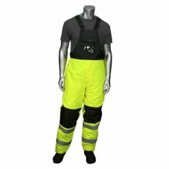 PIP Safety / West Chester PIP Safety ANSI Class E Insulated Black Trim Bib Pants W/ Removeable Bib & Suspenders PIP318-1775-LY