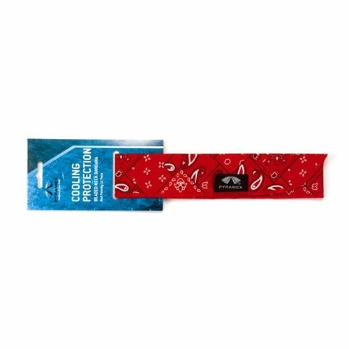 Pyramex Safety Pyramex Cooling Beaded Bandana - Red Paisley CNB12PKR 3 Pyramex Safety Pyramex Cooling Beaded Bandana - Red Paisley CNB12PKR - Image 3