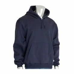PIP Safety / West Chester PIP AR/FR Fleece Pullover Navy Blue Hooded Sweatshirt 385-FRPH-NV 2X PIP385-FRPH-NV
