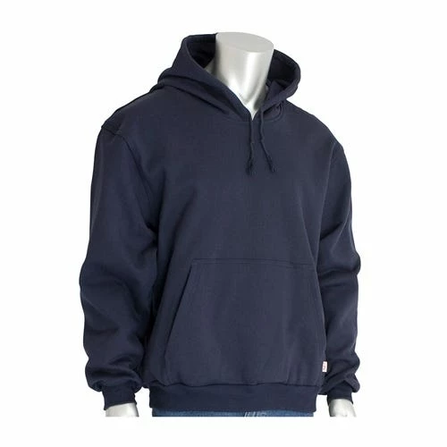 PIP Safety / West Chester PIP AR/FR Fleece Pullover Navy Blue Hooded Sweatshirt 385-FRPH-NV Large PIP385-FRPH-NV 4 PIP Safety / West Chester PIP AR/FR Fleece Pullover Navy Blue Hooded Sweatshirt 385-FRPH-NV Large PIP385-FRPH-NV - Image 4