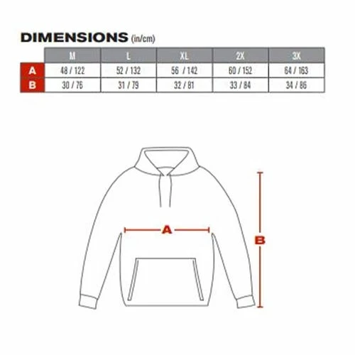 PIP Safety / West Chester PIP AR/FR Fleece Pullover Orange Hooded Sweatshirt 385-FRPH-OR Medium PIP385-FRPH-OR 3 PIP Safety / West Chester PIP AR/FR Fleece Pullover Orange Hooded Sweatshirt 385-FRPH-OR Medium PIP385-FRPH-OR - Image 3