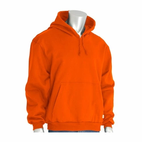 PIP Safety / West Chester PIP AR/FR Fleece Pullover Orange Hooded Sweatshirt 385-FRPH-OR Medium PIP385-FRPH-OR 4 PIP Safety / West Chester PIP AR/FR Fleece Pullover Orange Hooded Sweatshirt 385-FRPH-OR Medium PIP385-FRPH-OR - Image 4