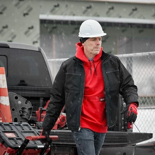 Milwaukee Tools Milwaukee Heavy Duty Pullover Hoodie - Red 350R 6 Milwaukee Tools Milwaukee Heavy Duty Pullover Hoodie - Red 350R - Image 6