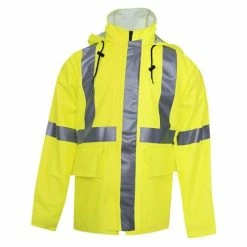 DriFire ARC H20 FR Hi-Vis Fluorescent Yellow Rain Jacket NSA-R30RL06