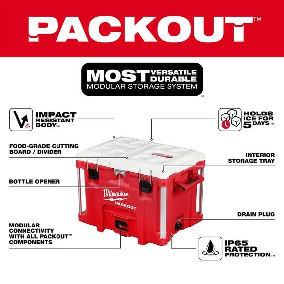 Milwaukee Tools Milwaukee Packout 40QT XL Cooler 48-22-8462 2 Milwaukee Tools Milwaukee Packout 40QT XL Cooler 48-22-8462 - Image 2