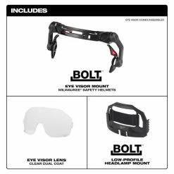 Milwaukee Tools Milwaukee BOLT™ Eye Visor - Clear Dual Coat Lens 48-73-1411 -Confined Space Equipment Shop 48 73 1411 includes