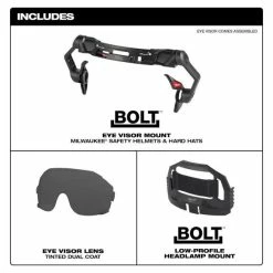 Milwaukee Tools Milwaukee BOLT™ Eye Visor - Tinted Dual Coat Lens 48-73-1415 -Confined Space Equipment Shop 48 73 1415 includes