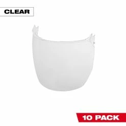 Milwaukee Tools Milwaukee 10pk Clear Face Shield Replacement Lenses (Helmet & Hard Hat Mount) 48-73-1441