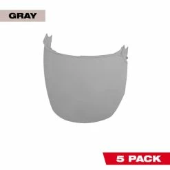 Milwaukee Tools Milwaukee 5pk Gray Face Shield Replacement Lenses (Helmet & Hard Hat Mount) 48-73-1442