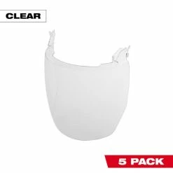 Milwaukee Tools Milwaukee 5pk Clear Face Shield Replacement Lenses (No-brim Helmet Only Mount) 48-73-1444