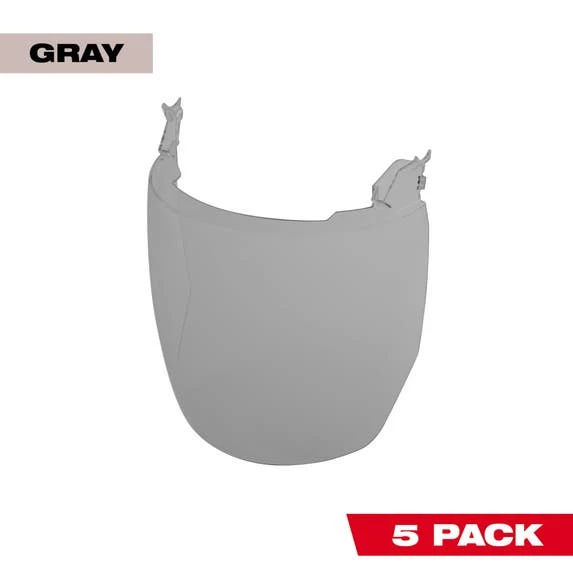 Milwaukee Tools Milwaukee 5pk Gray Face Shield Replacement Lenses (No-brim Helmet Only Mount) 48-73-1446 1 Milwaukee Tools Milwaukee 5pk Gray Face Shield Replacement Lenses (No-brim Helmet Only Mount) 48-73-1446