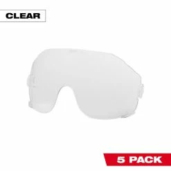 Milwaukee Tools Milwaukee 5pk Clear Eye Visor Replacement Lenses 48-73-1450
