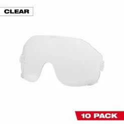 Milwaukee Tools Milwaukee 10pk Clear Eye Visor Replacement Lenses 48-73-1451
