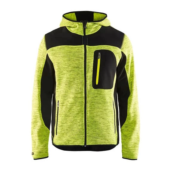 Blaklader Workwear Blaklader Black/Yellow Hi-Vis Knitted Jacket 494021173399 1 Blaklader Workwear Blaklader Black/Yellow Hi-Vis Knitted Jacket 494021173399