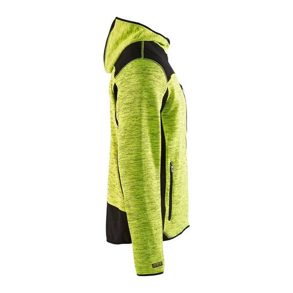 Blaklader Workwear Blaklader Black/Yellow Hi-Vis Knitted Jacket 494021173399 4 Blaklader Workwear Blaklader Black/Yellow Hi-Vis Knitted Jacket 494021173399 - Image 4