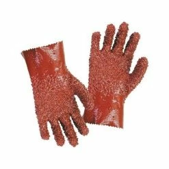 Anchor Brand® Wells Lamont Perma-Ruff Red PVC Chipsurface Textured Gloves - Large PR4112L