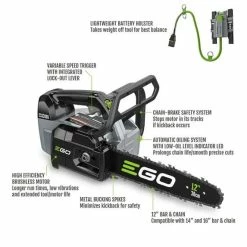 Ego Power Equipment Ego POWER+ 12" Commercial Series Top-Handle Chainsaw Kit (5.0aH) CSX3003 -Confined Space Equipment Shop csx3000 walkaround v2