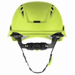 Lift Safety Lift RADIX Vented Safety Helmet - Hi-Viz Yellow HRX-22HVC2 -Confined Space Equipment Shop hrx 22hvc2 radix hiviz vented front