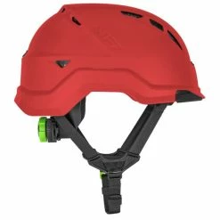 Lift Safety LIFT RADIX Vented Safety Helmet - Red HRX-22RC2 -Confined Space Equipment Shop hrx 22rc2 radix red vented side right