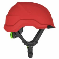 Lift Safety Lift RADIX Non-Vented Safety Helmet - Red HRX-22RE2 -Confined Space Equipment Shop hrx 22re2 radix red non vented side right