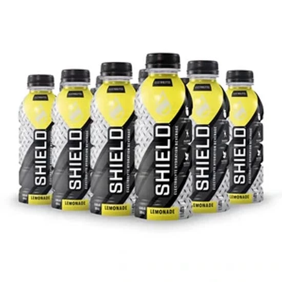 Shield Hydration SHIELD Electrolyte Hydration Ready-to-Drink Bottles CASE OF 12 Lemonade 02-02-16.9-12-LM 1 Shield Hydration SHIELD Electrolyte Hydration Ready-to-Drink Bottles CASE OF 12 Lemonade 02-02-16.9-12-LM