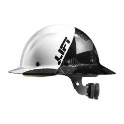 Lift Safety Lift DAX Fifty 50 Carbon Fiber Full Brim Hard Hat (White/Black Camo) HDF50C-20CK