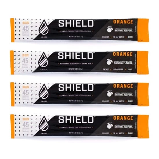 Shield Hydration SHIELD Electrolyte Hydration Powder Mixes Single Serve BOX OF 100 Orange 02-01-01-100-OR 1 Shield Hydration SHIELD Electrolyte Hydration Powder Mixes Single Serve BOX OF 100 Orange 02-01-01-100-OR