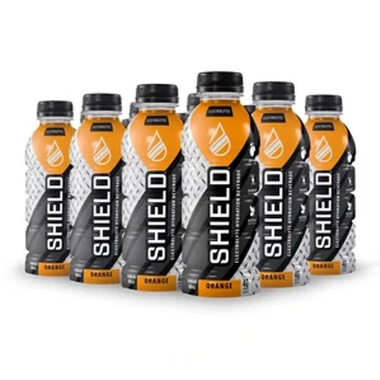 Shield Hydration SHIELD Electrolyte Hydration Ready-to-Drink Bottles CASE OF 12 Orange 02-02-16.9-12-OR 1 Shield Hydration SHIELD Electrolyte Hydration Ready-to-Drink Bottles CASE OF 12 Orange 02-02-16.9-12-OR