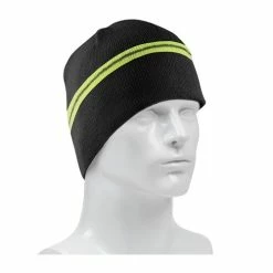 PIP Safety / West Chester PIP Winter Beannie Cap With Reflective Stripe 360-BEANNIEBK