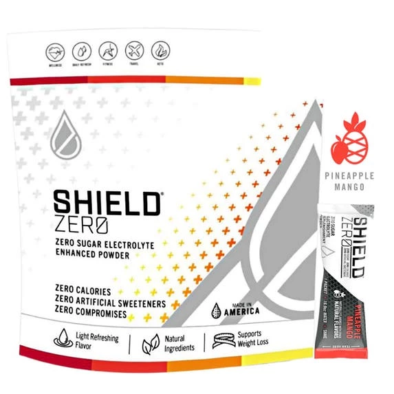 Shield Hydration Shield Zero Electrolyte Hydration Powder Mixes Single Serve - Pineapple Mango Flavored (Box Of 100) Z2-01-01-100-PM 1 Shield Hydration Shield Zero Electrolyte Hydration Powder Mixes Single Serve - Pineapple Mango Flavored (Box Of 100) Z2-01-01-100-PM